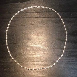 Italian silver twist necklace marked 925